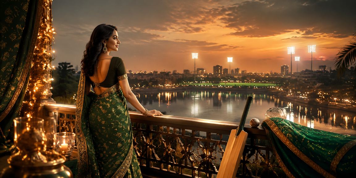 ঢাকায় শাড়ি পরে ক্রিকেট বেটিং উপভোগ করছেন একজন ব্যবহারকারী